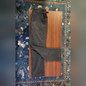 Spier & Mackay Dark Gray Herringbone -Side Tabs Trousers 34 x 30